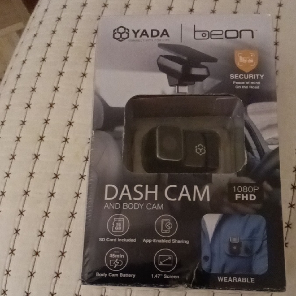 Black Dash Cam & Wearable Body Camera - 1080P FHD
